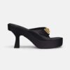 Versace Women Medusa Biggie Crystal Mules-Black