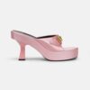 Versace Women Medusa Biggie Crystal Mules-Pink
