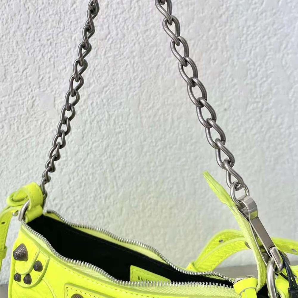 Balenciaga Le Cagole Mini Bag with Chain - Green - Women's - Lambskin