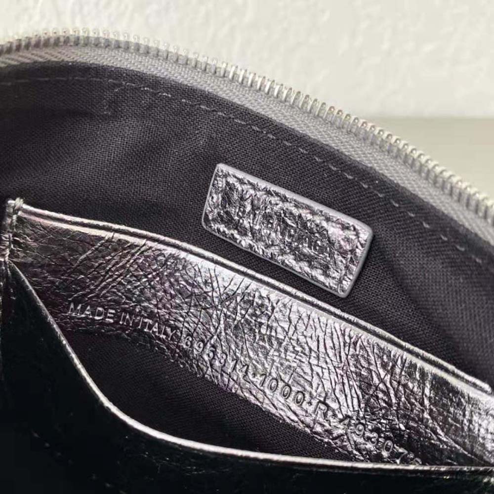 Balenciaga Women Le Cagole Mini Purse with Chain Metallized-Silver 7 Balenciaga Women Le Cagole Mini Purse with Chain Metallized-Silver - Image 7