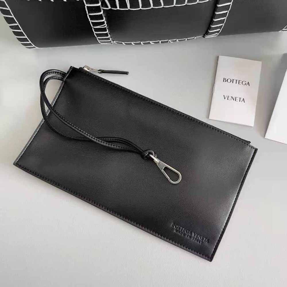 Bottega Veneta Women Arco Tote Small Intreccio Leather Tote Bag with Overlock Stitching-Black 10 Bottega Veneta Women Arco Tote Small Intreccio Leather Tote Bag with Overlock Stitching-Black - Image 10