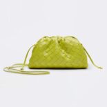Bottega Veneta Women Mini Pouch Soft Voluminous Clutch in Supple Calf Leather-Lime