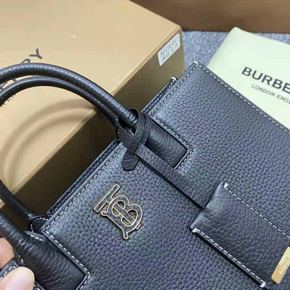 Burberry Women Mini Leather Frances Bag-Black 4 Burberry Women Mini Leather Frances Bag-Black - Image 4