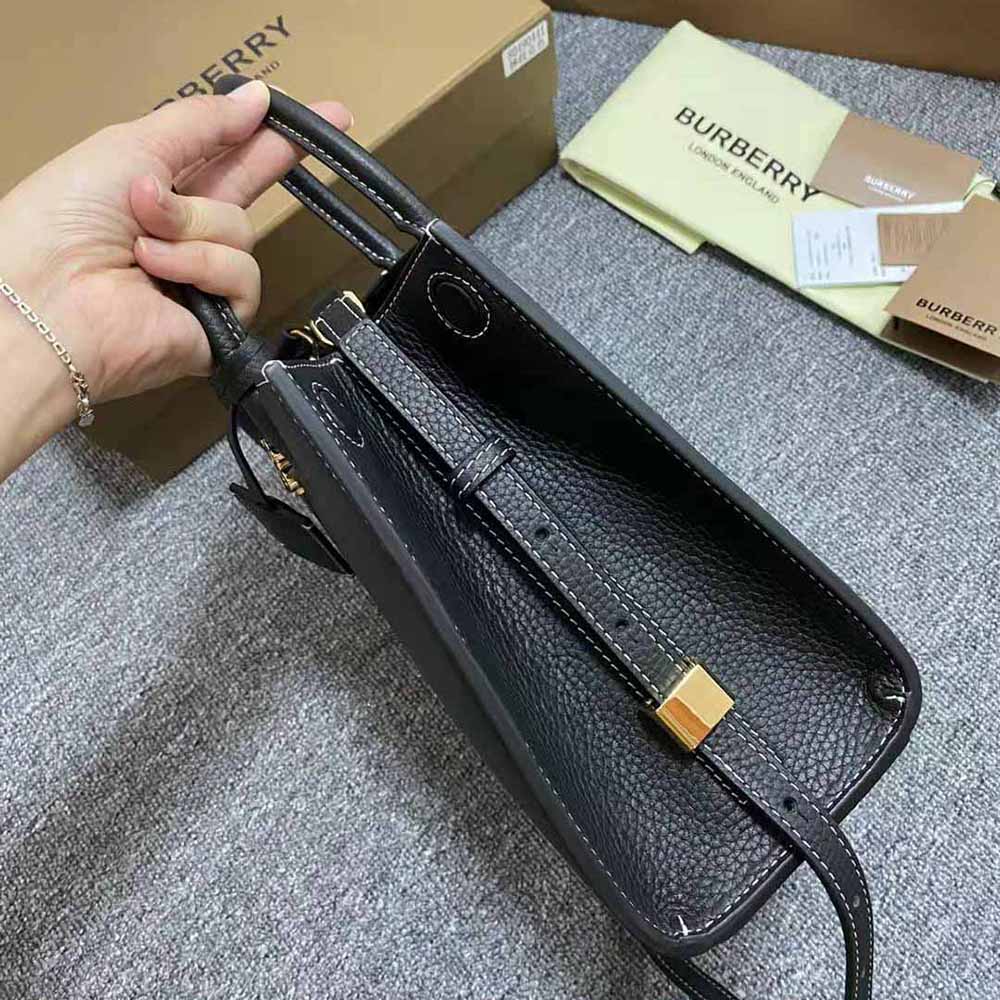Burberry Women Mini Leather Frances Bag-Black 5 Burberry Women Mini Leather Frances Bag-Black - Image 5