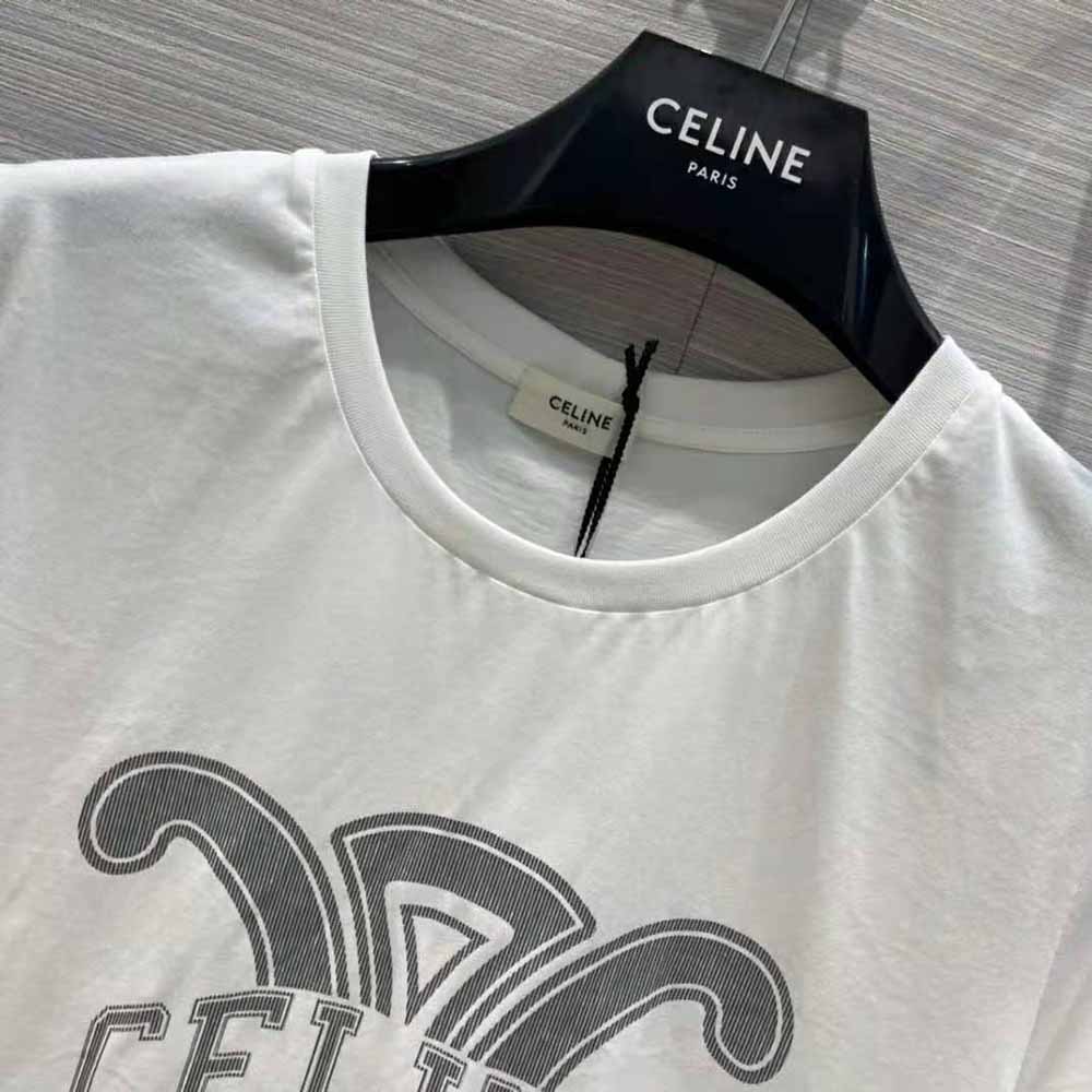 Celine Black Cotton Triomphe T-Shirt Size L – Mine & Yours
