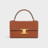 Celine Women Box Triomphe in Natural Calfskin-Tan