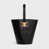 Celine Women Bucket Triomphe in Shiny Calfskin-Black