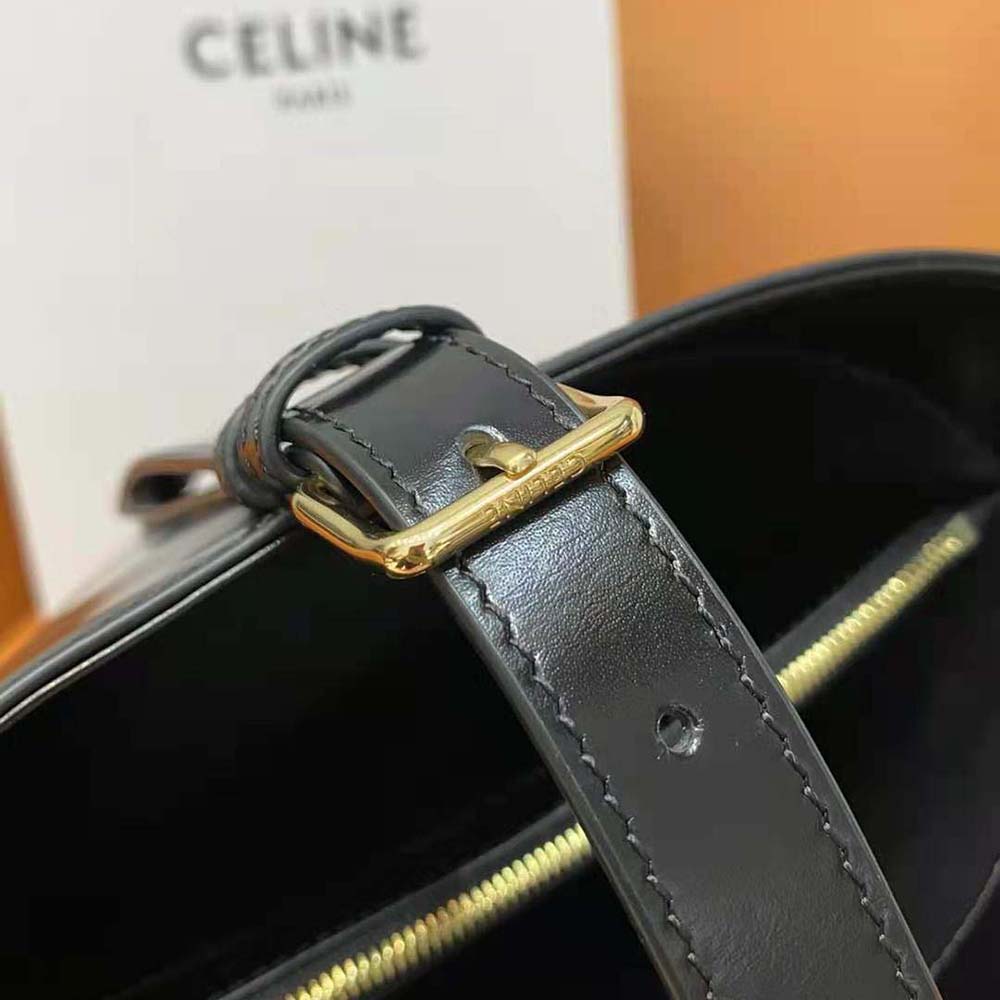 Celine Bucket Triomphe In Shiny Calfskin - Kaialux