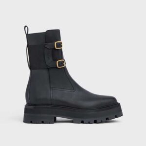 Celine Women Bulky Buckled Medium Boot in Calfskin