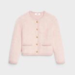 Celine Women Chasseur Jacket in Brushed Mohair-Pink