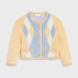 Celine Women Chasseur Jacket in Brushed Mohair-Yellow
