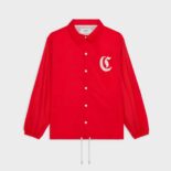Celine Women Coach Jacket Celine Nylon-Red