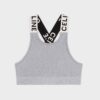 Celine Women Crossback Sports Bra in Athletic Knit-Silver
