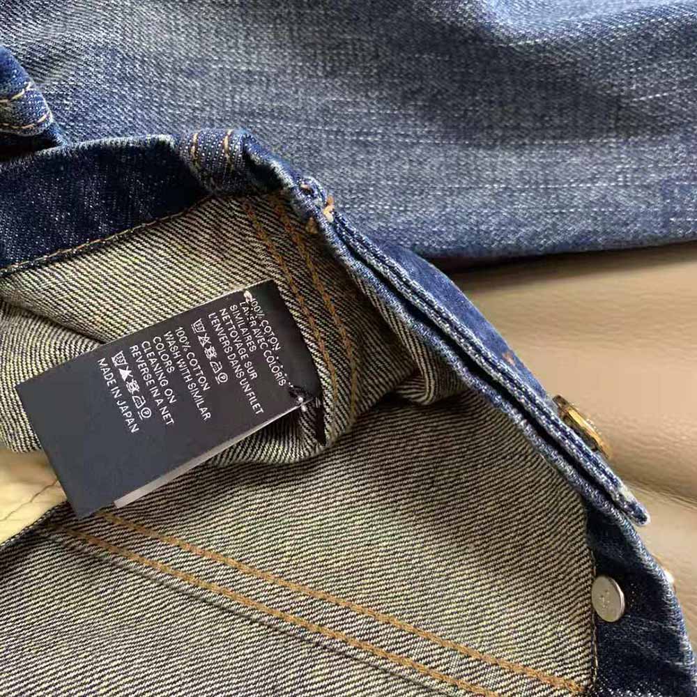 Celine Women Jacket with Pure Collar in Dark Union Wash Denim 9 Celine Women Jacket with Pure Collar in Dark Union Wash Denim - Image 9