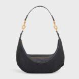 Celine Women Medium Leandre Bag in Supple Calfskin-Black