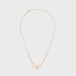 Celine Women Triomphe Suspended Necklace in Brass with Gold Finish