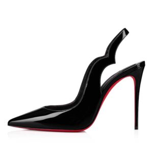 Christian Louboutin Women Hot Chick Sling 100 mm Heel Height-Black