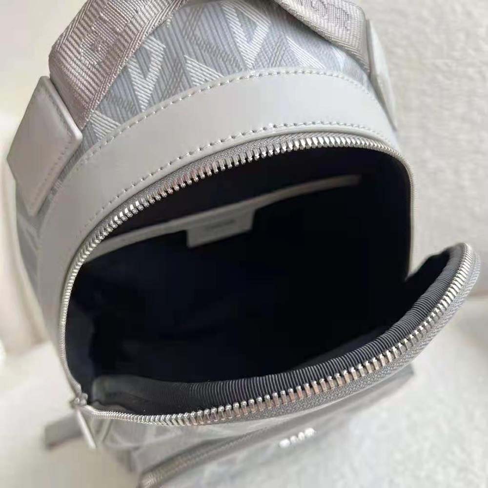 Compact Zipped Wallet Dior Gray CD Diamond Canvas