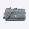 Dior Women Caro Pouch with Chain Cloud Blue Supple Cannage Calfskin 12 Dior Women Caro Pouch with Chain Cloud Blue Supple Cannage Calfskin