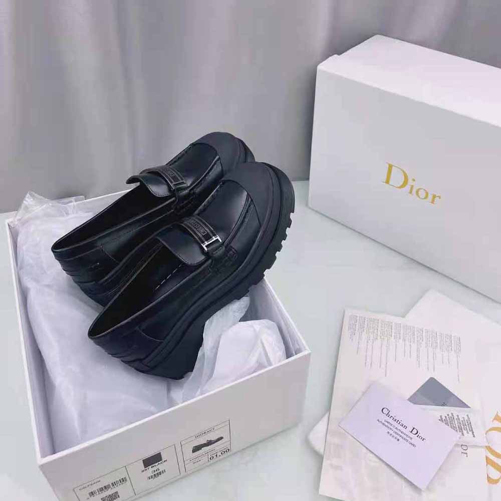 Dior - D-academy Loafer Brown Brushed Calfskin - Size 37 - Women