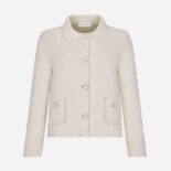 Dior Women Cropped Jacket White Technical Mesh