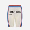 Dior Women Cycling Shorts White and Tricolor Stretch Viscose