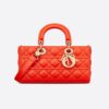 Dior Women Lady D-Joy Bag Bright Orange Cannage Lambskin 12 Dior Women Lady D-Joy Bag Bright Orange Cannage Lambskin