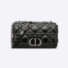 Dior Women Large Dior Caro Bag Black Quilted Macrocannage Calfskin
