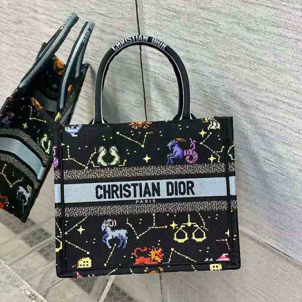 Christian Dior - NEW 2022 Large Pixel Zodiac Embroidered Canvas Book T -  BougieHabit