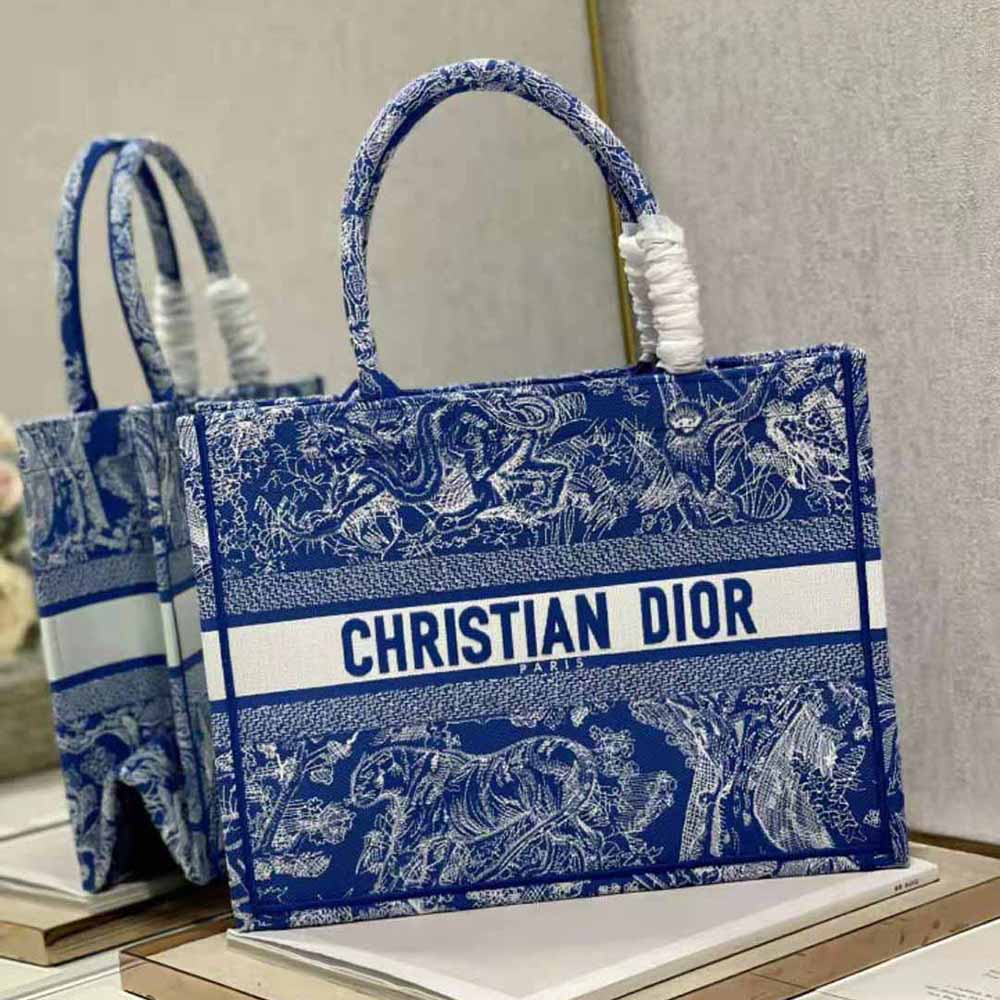 Tote Dior Blue in Cotton - 30547030