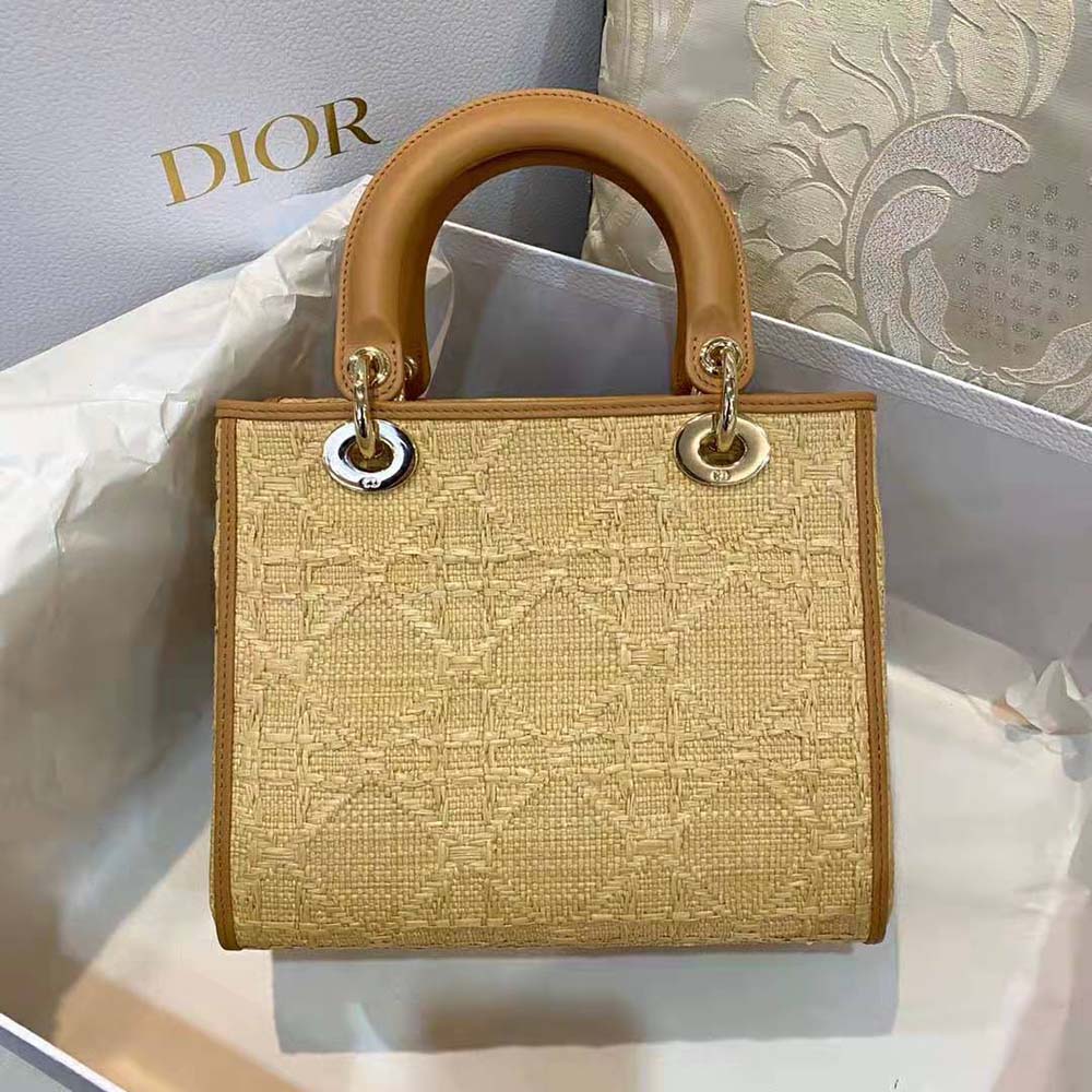 Dior - 30 Montaigne Bag Natural Cannage Raffia - Women