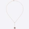 Dior Women Rose Des Vents Necklace Pink Gold Diamonds and Ony
