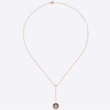 Dior Women Rose Des Vents Necklace Pink Gold Diamonds and Ony