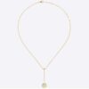 Dior Women Rose Des Vents Necklace Yellow Gold Diamonds and Mother-of-Pearl