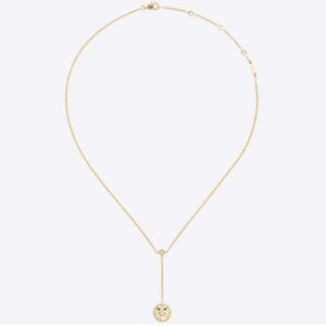 Dior Women Rose Des Vents Necklace Yellow Gold Diamonds and Mother-of-Pearl