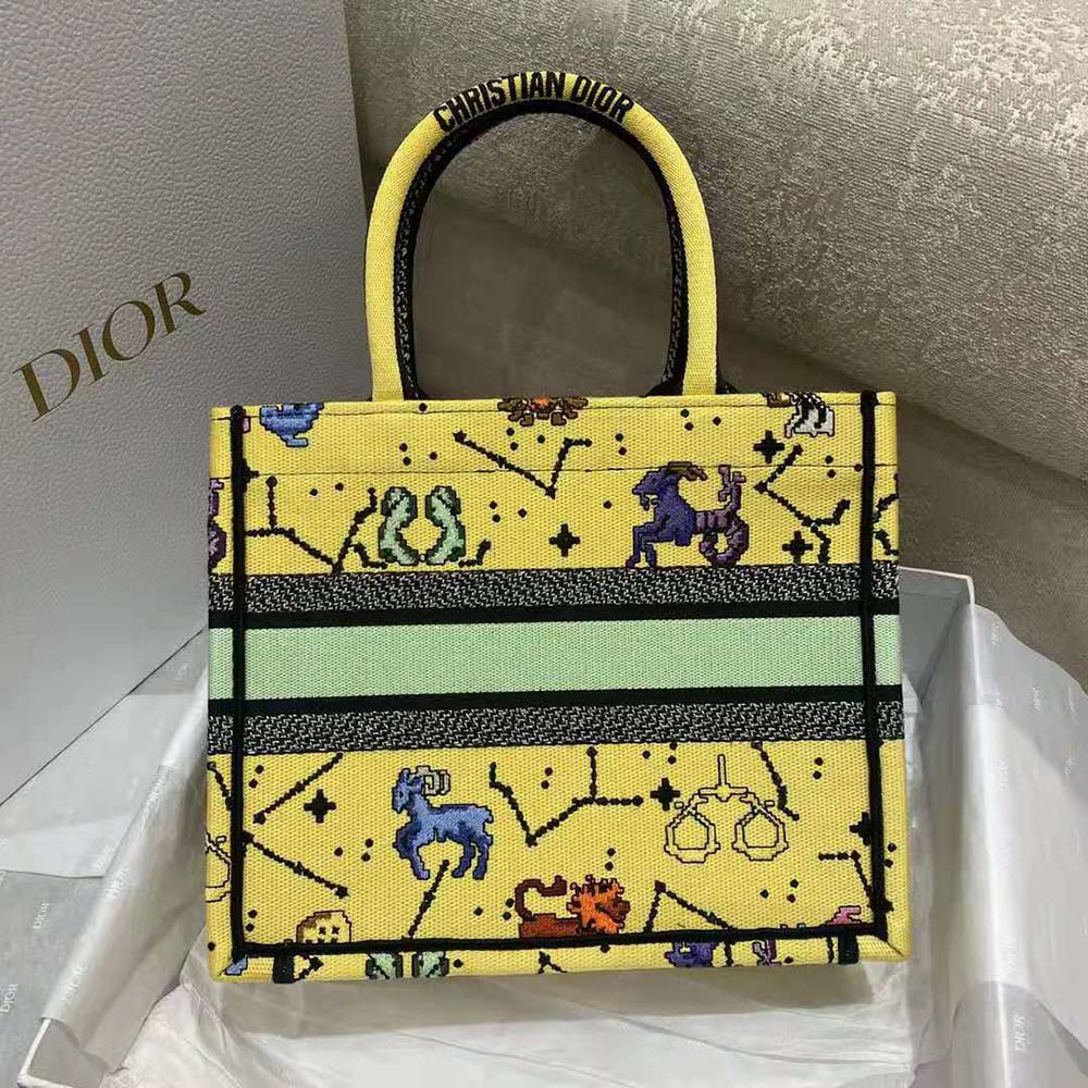 Dior] Christian Dior Leopard Canvas Yellow Ladies Handbag – KYOTO