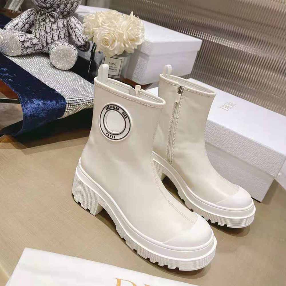Solar Ankle Boot White  Womens Dior Boots ⋆ Rincondelamujer