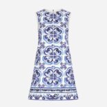 Dolce Gabbana D&G Women Short Majolica-Print Brocade Dress
