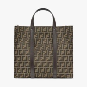 Fendi Men Shopper FF Jacquard Fabric Bag