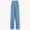 Fendi Women Light Blue Chambray Pants