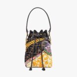 Fendi Women Mon Tresor Fendace Mini Bag in Multicolor Silk Print