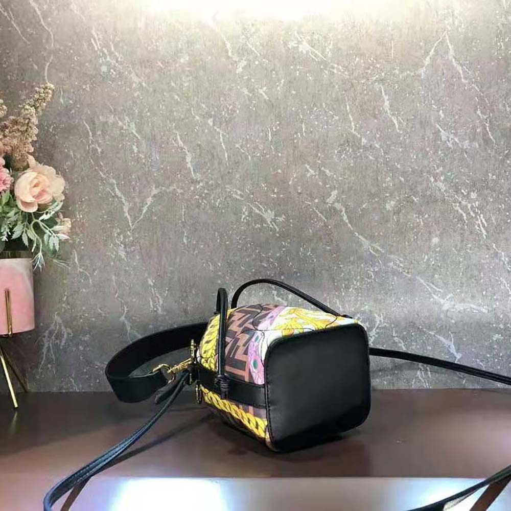 Fendi Women Mon Tresor Fendace Mini Bag in Multicolor Silk Print 5 Fendi Women Mon Tresor Fendace Mini Bag in Multicolor Silk Print - Image 5