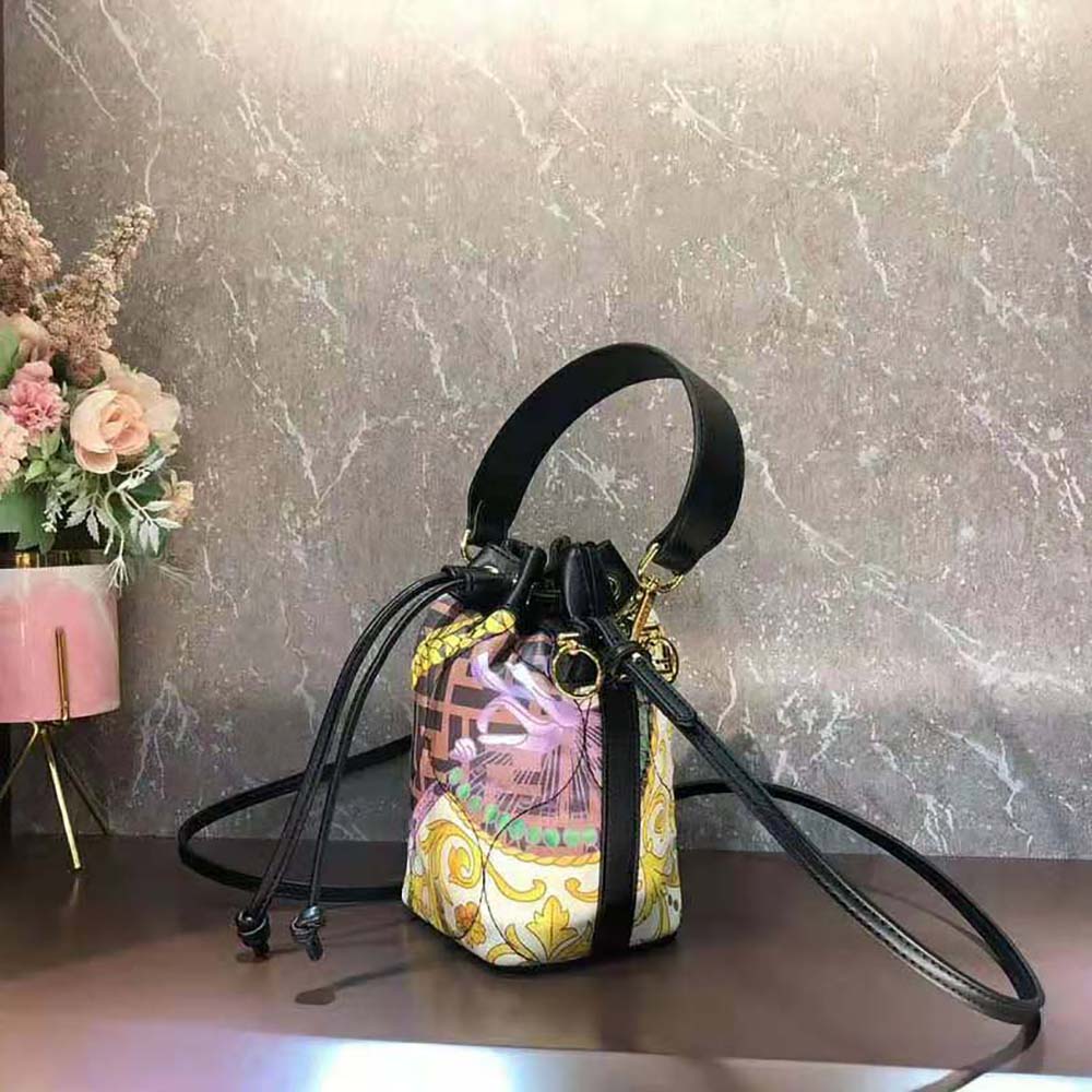 Fendi Women Mon Tresor Fendace Mini Bag in Multicolor Silk Print 3 Fendi Women Mon Tresor Fendace Mini Bag in Multicolor Silk Print - Image 3
