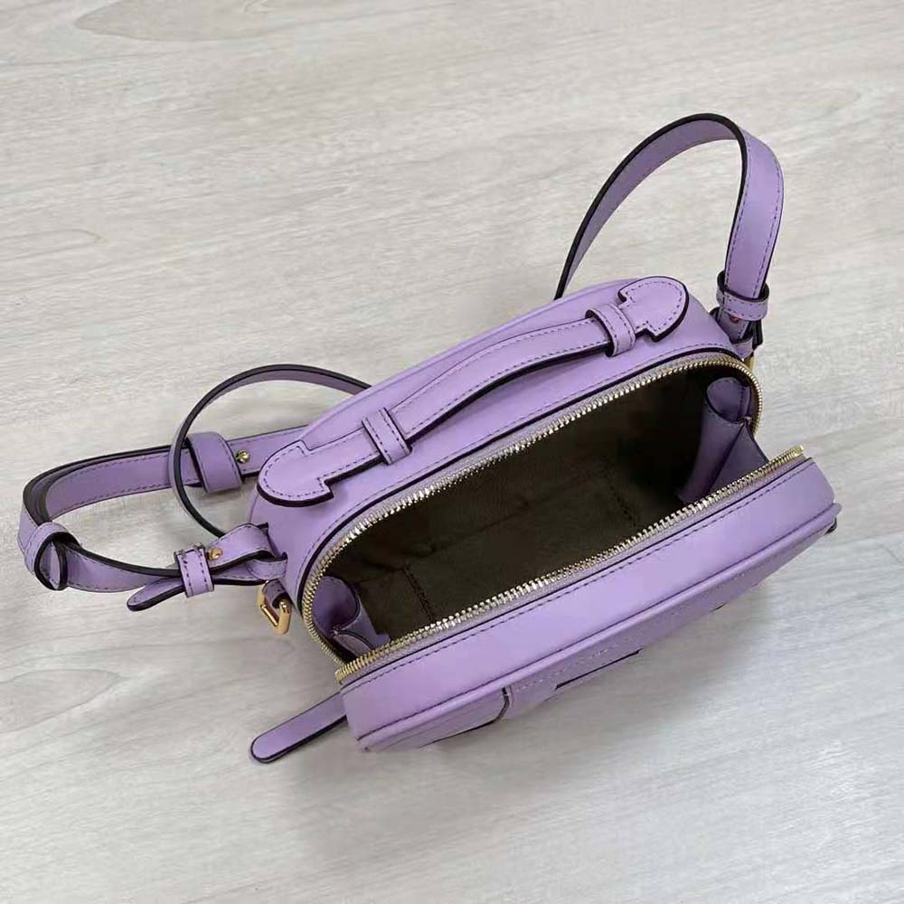 Fendi Women O Lock Mini Camera Case Lilac Leather Mini Bag 6 Fendi Women O Lock Mini Camera Case Lilac Leather Mini Bag - Image 6