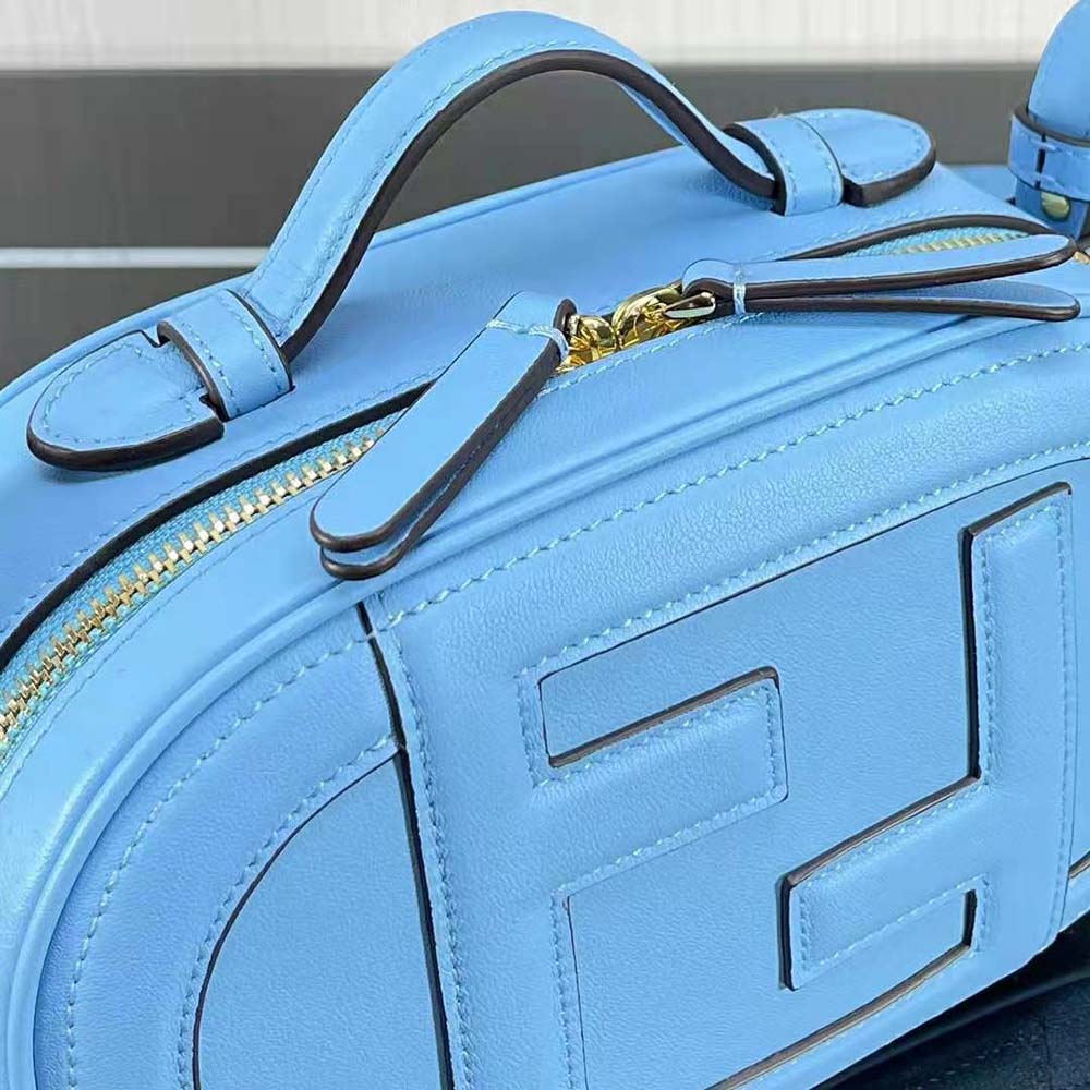 Fendi Women O Lock Mini Camera Case Light Blue Leather Mini Bag 7 Fendi Women O Lock Mini Camera Case Light Blue Leather Mini Bag - Image 7