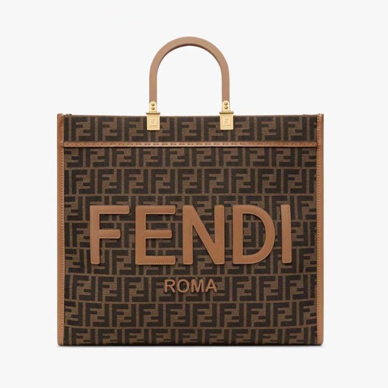 Fendi Women Mini Baguette Pink FF Canvas Bag