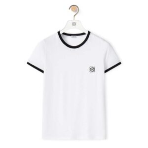 Loewe Men Anagram T-shirt in Cotton-White