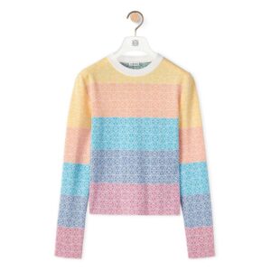 Loewe Women Anagram Jacquard Sweater in Wool