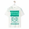 Loewe Women Anagram Print T-shirt in Cotton-Green