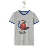Loewe Women Apple Print T-shirt in Cotton-Grey